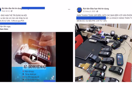 Cảnh giác với dịch vụ rút tiền - đáo hạn thẻ tín dụng