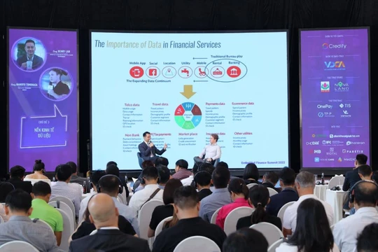 Sự kiện Embedded Finance Summit 2022 quy tụ gần 400 khách mời là các lãnh đạo, các chuyên gia trong ngành tài chính, ngân hàng, bảo hiểm...