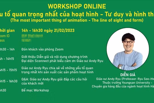 Giáo sư Andy Ryu sẽ trả lời các thắc mắc của người tham dự về cách làm phim hoạt hình