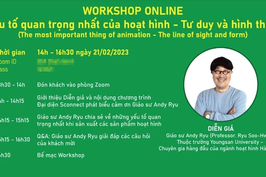 Giáo sư Andy Ryu sẽ trả lời các thắc mắc của người tham dự về cách làm phim hoạt hình