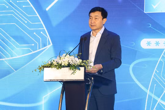 Trung tướng Nguyễn Minh Chính phát biểu tại Hội thảo An ninh Dữ liệu trên không gian mạng