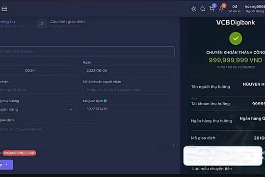 Xuất hiện trang web giả mạo bill chuyển khoản của nhiều ngân hàng Việt Nam