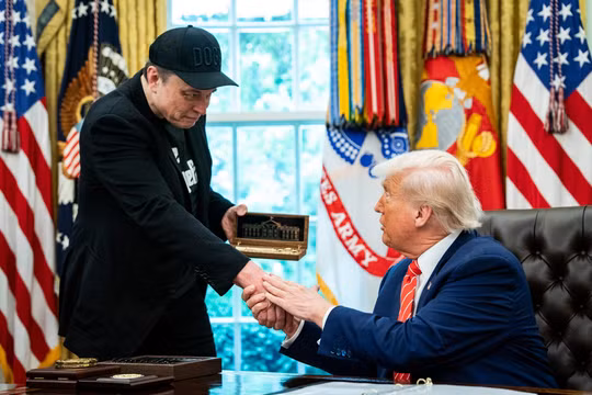 Tỷ phú Elon Musk và Tổng thống Donald Trump