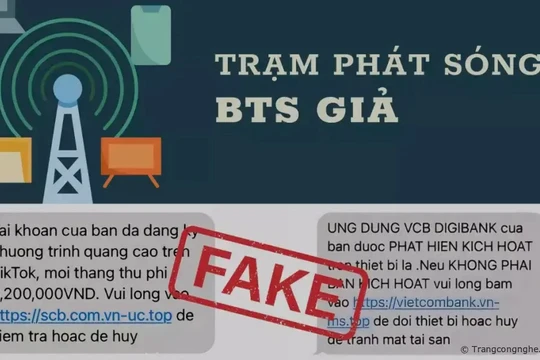 Nhiều tin nhắn giả được phát tán từ các trạm phát sóng giả của kẻ xấu