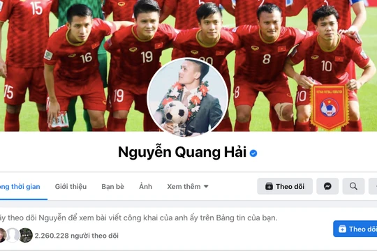 Facebook cá nhân của Quang Hải bị dân mạng để lại bình luận không hay