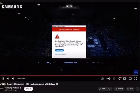 Sự kiện livestream của Samsung bị cảnh báo dùng phần mềm lậu, doanh nghiệp Việt lên tiếng xin lỗi