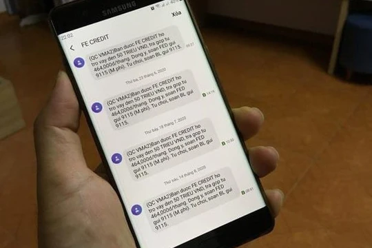 Tin nhắn rác gây cảm giác khó chịu cho người nhận