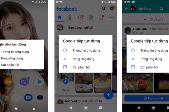 Nhiều điện thoại Android hiện thông báo lỗi liên tục trên màn hình