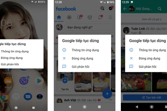 Nhiều điện thoại Android hiện thông báo lỗi liên tục trên màn hình