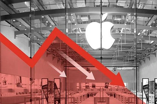 Giá cổ phiếu của Apple sụt giảm vì tình trạng bất ổn ở Trung Quốc (ảnh: CNN)