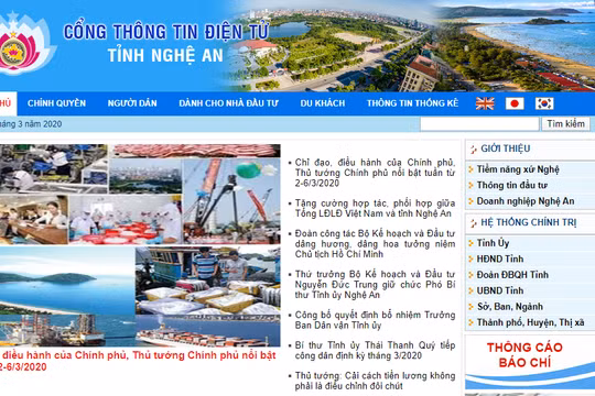 Cổng thông tin điện tử tỉnh Nghệ An