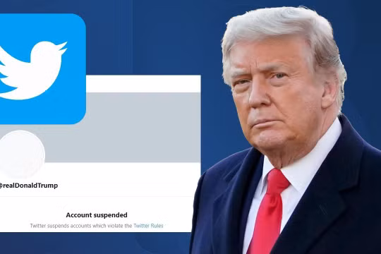 Tổng thống Trump đã bị Twitter cấm vĩnh viễn tài khoản (ảnh: Fox 13 News)