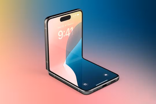 Mô hình giả tưởng điện thoại iPhone màn hình gập. Ảnh: 5to9Mac