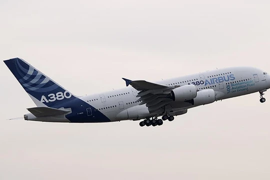 Mẫu máy bay chở khách lớn nhất thế giới A380 của Airbus