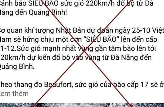 Nhiều hoang tin về bão lũ xuất hiện trên mạng xã hội