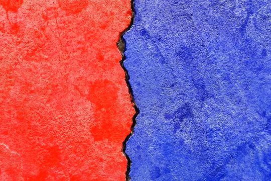 hai màu đại diện cho hai đảng phái chính ở Mỹ (ảnh: ShutterStock)