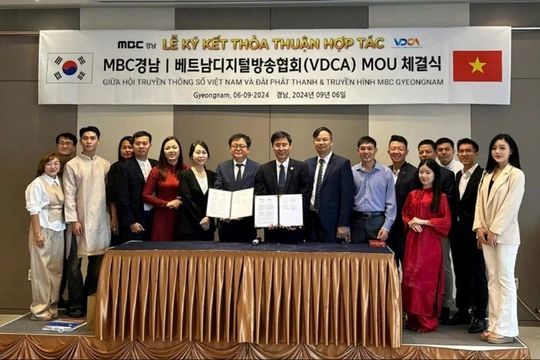 Hội Truyền thông số Việt Nam ký biên bản ghi nhớ với Đài Phát thanh và Truyền hình MBC Gyeongnam