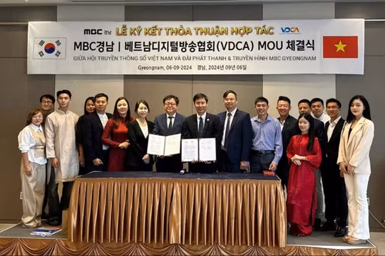 Hội Truyền thông số Việt Nam ký biên bản ghi nhớ với Đài Phát thanh và Truyền hình MBC Gyeongnam