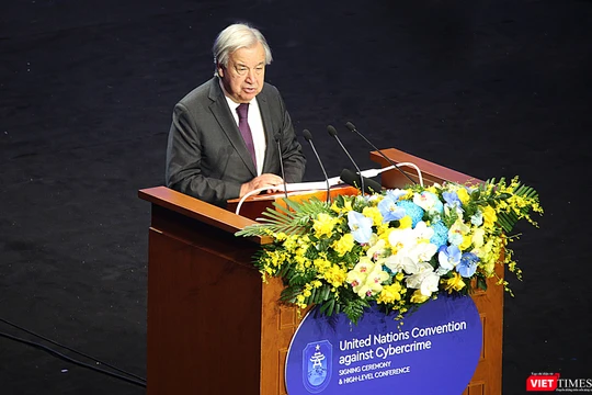 Tổng thư ký LHQ Antonio Guterres phát biểu tại sự kiện