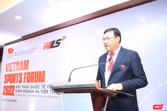 TS Đặng Hà Việt - Tổng cục trưởng Tổng cục TDTT - phát biểu khai mạc hội thảo