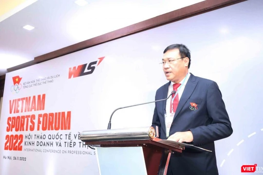 TS Đặng Hà Việt - Tổng cục trưởng Tổng cục TDTT - phát biểu khai mạc hội thảo