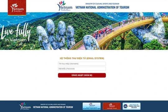 Giao diện email xúc tiến quảng bá du lịch Việt Nam