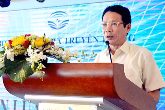 Thứ trưởng Bộ TT&TT Hoàng Vĩnh Bảo phát biểu tại hội nghị. 