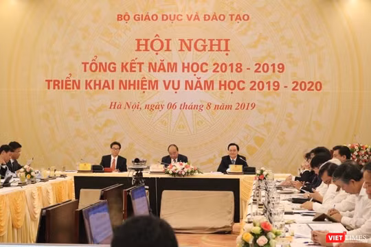 Hội nghị trực tuyến tổng kết năm học 2018-2019 và triển khai nhiệm vụ năm học 2019-2020. Ảnh: Minh Thúy.