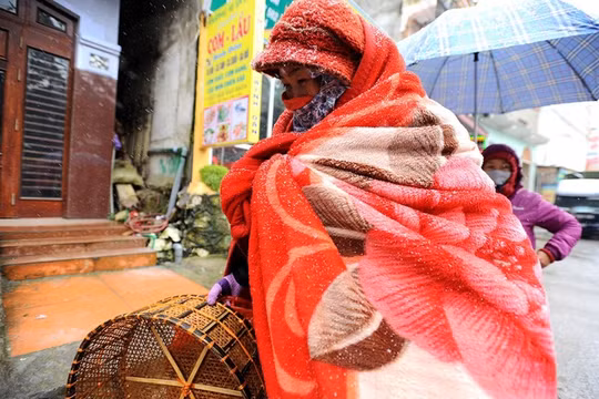 Hai ngày nay, nhiệt độ ở Sa Pa (Lào Cai) thường xuyên duy trì ở mức -3 độ C, tuyết rơi dày đặc. Áo ấm, găng tay cũng không ấm bằng một chiếc chăn.