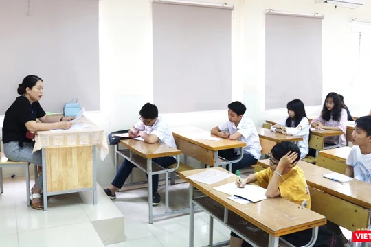 Học sinh trong giờ học. Ảnh: Minh Thúy 