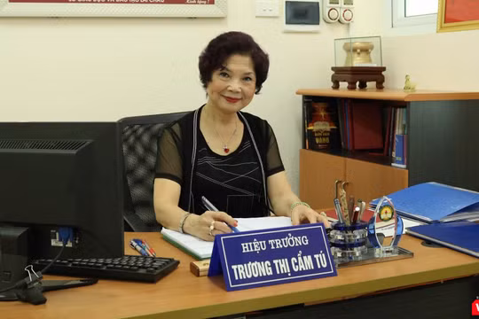 Bà Trương Thị Cẩm Tú – Hiệu trưởng Trường tiểu học công nghệ giáo dục Hà Nội. Ảnh: Minh Thúy