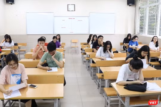 Thí sinh dự thi trong kỳ thi THPT quốc gia 2019. Ảnh: Minh Thúy