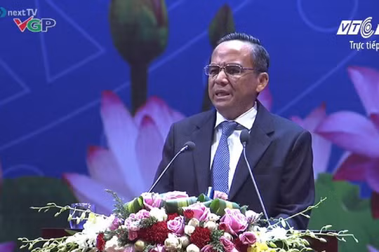 Ông Lê Hoàng Châu, Chủ tịch Hiệp hội Bất động sản TPHCM (HOREA) phát biểu tại Hội nghị. (Ảnh: Chụp màn hình)