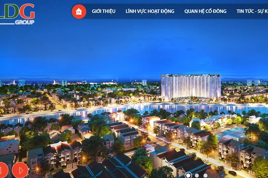 Sức tăng trưởng “thần kỳ” của cổ phiếu LDG (Ảnh chụp website LDGGroup).