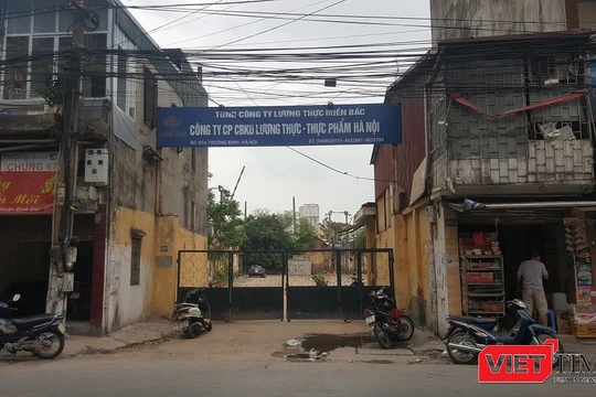 Trên nền trụ sở 67A Trương Định của Hanoi Food sẽ sớm mọc lên một tổ hợp bất động sản quy mô. (Ảnh: N.G)