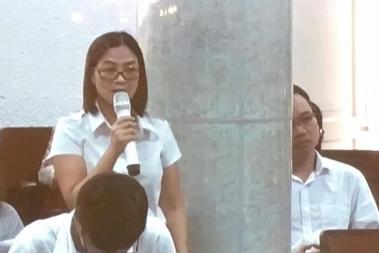 Bà Vũ Thị Hương Thảo, đại diện của CB trong phiên tòa 21/9.