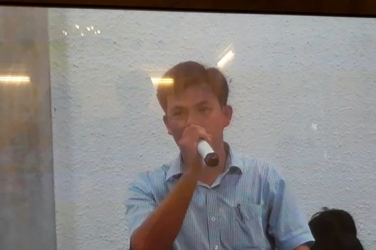 Kế toán trưởng BSR Phạm Xuân Quang nói lời khai của Nguyễn Minh Thu là một chiều. (Ảnh chụp màn hình: K.T)