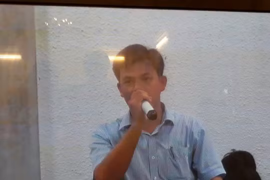 Kế toán trưởng BSR Phạm Xuân Quang nói lời khai của Nguyễn Minh Thu là một chiều. (Ảnh chụp màn hình: K.T)