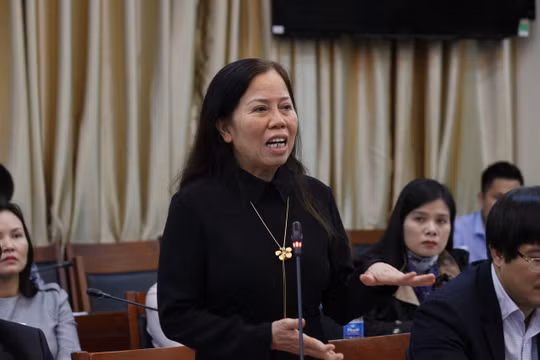 Bà Ninh Thị Ty - Chủ tịch CTCP May Hồ Gươm. (Ảnh: Doãn Trường)