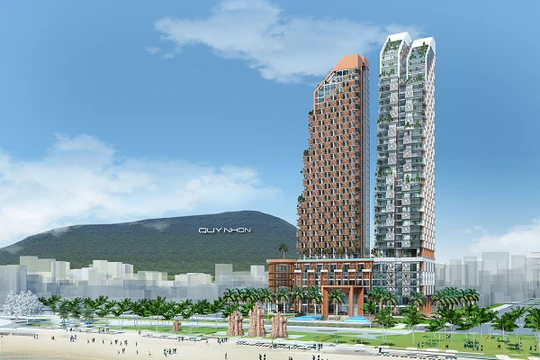 Dự án Khu phức hợp Khách sạn, Thương mại và Căn hộ cao cấp Thiên Hưng được kỳ vọng , tạo điểm nhấn trong việc quảng bá, phát triển du lịch của Bình Định. (Ảnh: BBĐ)