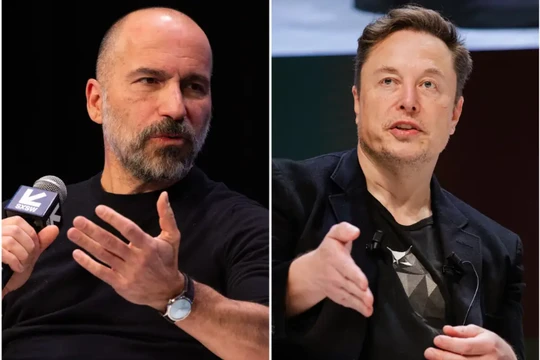 Dara Khosrowshahi và Elon Musk. Ảnh: Business Insider