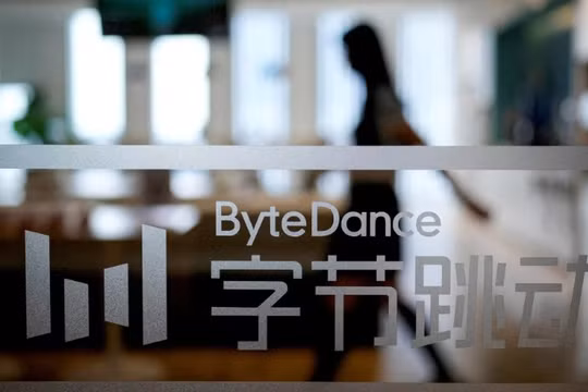 Logo ByteDance tại văn phòng công ty ở Thượng Hải, Trung Quốc. Ảnh: SCMP
