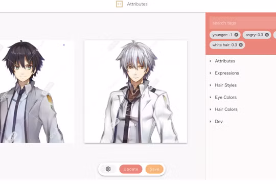 Giao diện nhân vật do AI tạo ra (Ảnh: Bloomberg)