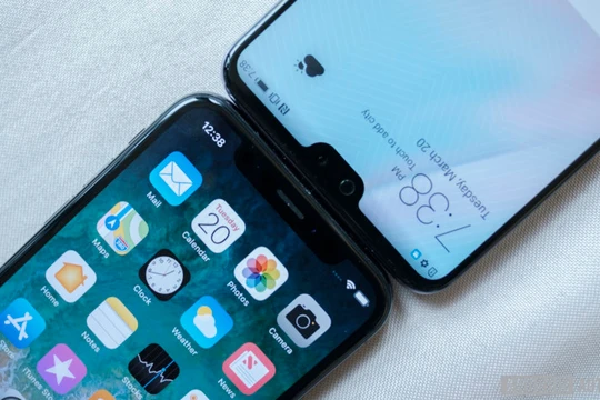 iPhone X và Huawei P20 (ảnh: Android Authority)