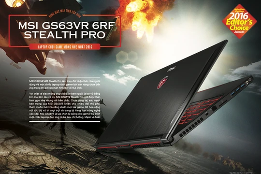 MSI Stealth Pro - laptop chơi game mỏng nhất 2016