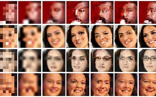 Hình ảnh độ phân giải thấp qua các bước làm rõ sử dụng phần mềm đặc biệt của Google.