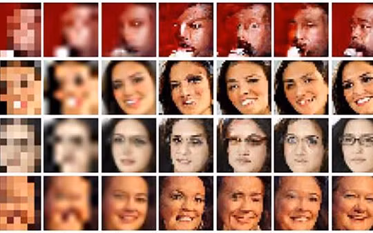 Hình ảnh độ phân giải thấp qua các bước làm rõ sử dụng phần mềm đặc biệt của Google.