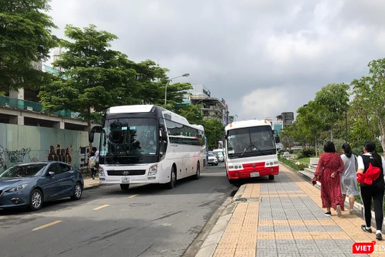 Từ ngày 1/8, Đà Nẵng sẽ tiến hành xử phạt các trường hợp xe chở khách trên 16 chỗ đậu đỗ tại một số tuyến đường trung tâm TP.