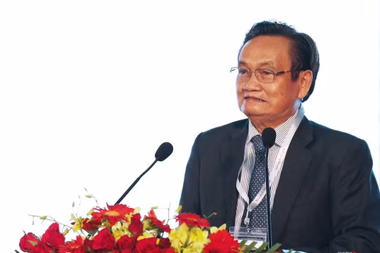 Tiến sĩ Trần Du Lịch-Thành viên Tổ tư vấn kinh tế của Thủ tướng, Trưởng nhóm tư vấn liên kết phát triển vùng duyên hải miền Trung phát biểu tại sự kiện Tọa đàm mùa Xuân 2019 do Thành ủy Đà Nẵng tổ chức hôm ngày 1/3/2019