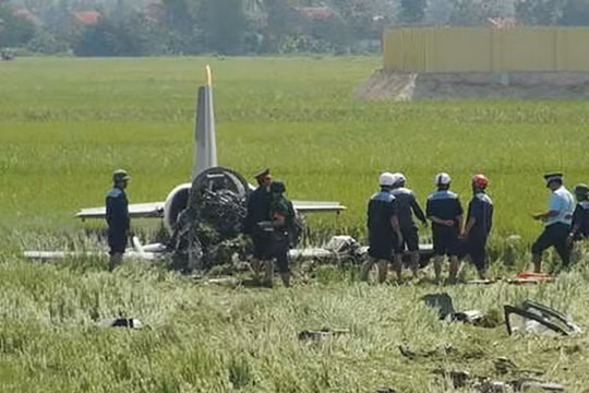 Hiện trường vụ rơi máy bay quân sự (ảnh minh họa)